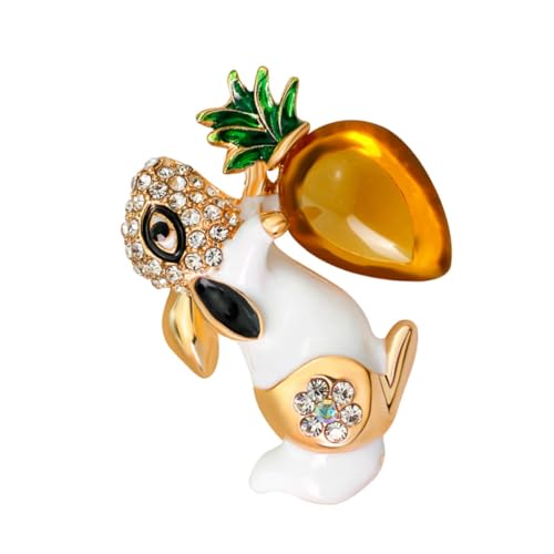 MUCKLILY Legierung Brosche Kaninchen Anstecknadel Eleganter Schmuckclip für Frauen und Mädchen Vielseitig Tragbar an Kleidung Taschen und Accessoires für Party Hochzeit Alltag a von MUCKLILY