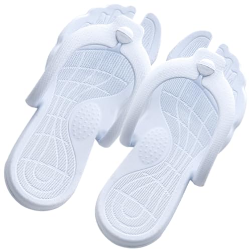 MUCKLILY Leichte Faltbare Badeschuhe Unisex mit Rutschfester Sohle Atmungsaktive Modische Sandalen für Strand Dusche und Urlaub Bequem und Stabil für Damen und Herren Himmelblau von MUCKLILY
