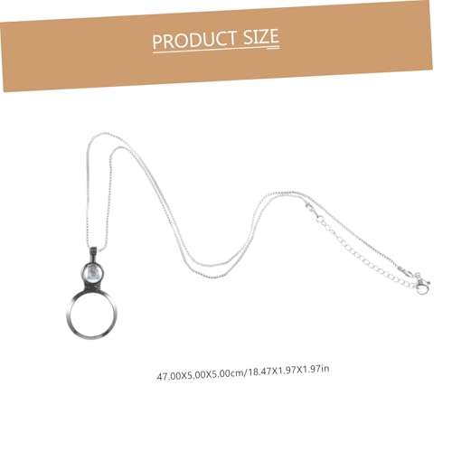 MUCKLILY Lupenanhänger Halskette aus Robustem Material Vergrößernde Leselupe Schmuckanhänger Praktisch für Bücherliebhaber und Senioren Geschenk für Lese Bastelfreunde Weiß von MUCKLILY