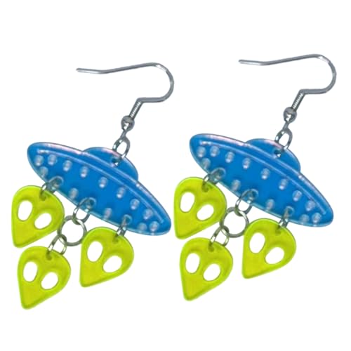 MUCKLILY Lustige Raumschiff Ohrhänger Damen Ohrringe Dangle Schmuck Kreativ Alltagsmode Geschenk MUCKLILY Lustige Raumschiff Ohrhänger Damen Ohrringe Dangle Schmuck Kreativ Alltagsmode Geschenk von MUCKLILY