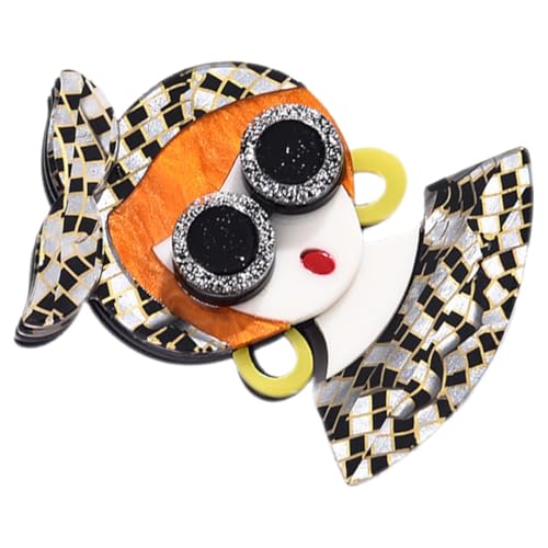MUCKLILY Cartoon Mädchen Brosche Dekorative Anstecknadel Kunststoff Material Leicht Und Robust Brosche Für Kleidung Mütze Pullover Für Frauen Und Mädchen von MUCKLILY