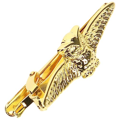 MUCKLILY Krawattenklammer Für Männer Eulen Design Goldfarben Klassischer Stil Hochzeits Und Business Zubehör von MUCKLILY