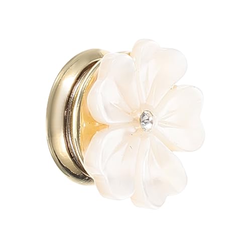 MUCKLILY Magnetische Muschel Brosche aus Natürlicher Fünfblättrige Blumen-pin Schützender Kleidungsanstecker Stilvolle Schmuck-dekoration für Damen und Besondere Anlässe von MUCKLILY