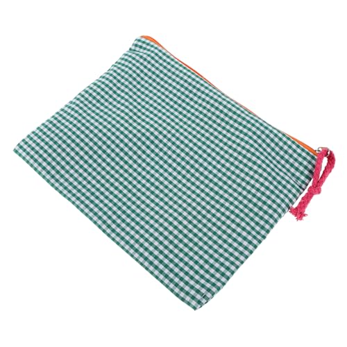 MUCKLILY Make Up im Retro Design Geräumige Kosmetiktasche für Reisen Multifunktional Schreibbeutel Nutzbar für Frauen Grüne Karos Praktische MUCKLILY Make Up im Retro Design Geräumige Kosmetiktasche für Reisen Multifunktional Schreibbeutel Nutzbar für Frauen Grüne Karos Praktische von MUCKLILY