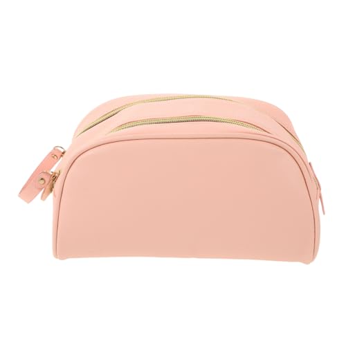MUCKLILY Make up Tasche für Damen Tragbar Kosmetiktasche mit Reißverschluss Große Kapazität Multifunktionale Kulturbeutel für Reise Schule und Alltag in Zartem Kirschrosa von MUCKLILY