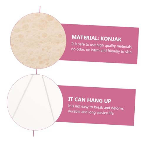 MUCKLILY Makeup Entferner Schwamm Gesichtsreinigungspad Sanftes Peeling Wiederverwendbar Porentiefe Reinigung Weiß Halbkugel Design von MUCKLILY