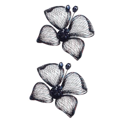 MUCKLILY Metall Schuhschnallen für Damen Lederschuhe Blumenmotiv Schuhdekorationen für High Heels Schwarz Strapazierfähiger Kupfer Schuhschmuck für Party und Alltag von MUCKLILY