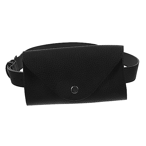 MUCKLILY Mini Gürteltasche für Frauen Schwarze Hüfttasche Handy Umhängetasche mit Abnehmbarem Gürtel für Schlüssel Geldbörse Ausweise Minimalistisches Design von MUCKLILY