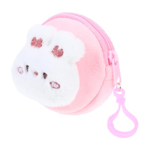 MUCKLILY Mini Plüsch Hase Geldbörse Weiche Münztasche für Mädchen Tragbare Kleine Cartoon Tier Münzbeutel Vielseitige Aufbewahrung für Münzen und Ohrhörer Bequemer Taschenbegleiter von MUCKLILY