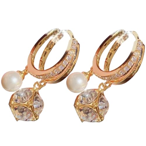 MUCKLILY Minimalistische Creolen Ohrringe Damen Kleine Zirkonia Perlen Ohrschmuck Modisch Elegant für Alltag Hochzeit Party Geschenk MUCKLILY Minimalistische Creolen Ohrringe Damen Kleine Zirkonia Perlen Ohrschmuck Modisch Elegant für Alltag Hochzeit Party Geschenk von MUCKLILY