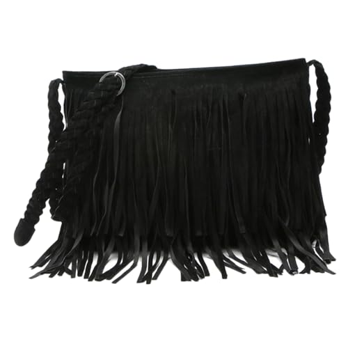 MUCKLILY Modische Damen Schultertasche mit Fransen Leichte Crossbody Umhängetasche Vielseitig Tragbar als Hand Schultertasche für Alltag Party Reisen und Shopping Trendiges Design von MUCKLILY