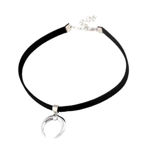 MUCKLILY Modische Kurze Mondform Choker Halskette aus Weichem Stilvoller Schlüsselbein Schmuck für Damen Geeignet als Geschenk zu Party Abschluss und Reisen von MUCKLILY