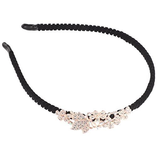 MUCKLILY Modisches Rutschfestes Haarband mit Funkelnden Strasssteinen Bequemes Leichtes Stirnband für Damen Geeignet für Lange Haare Vielseitiger Haarschmuck für Partys und Alltag von MUCKLILY