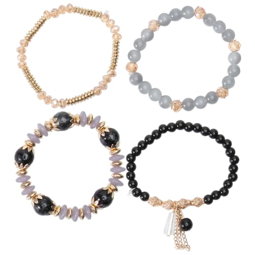 MUCKLILY Multilayer Armband Damen Handgefertigt Glanz Bangle mit Tasseln Modischer Schmuck für Geburtstag Jubiläum Valentinstag von MUCKLILY