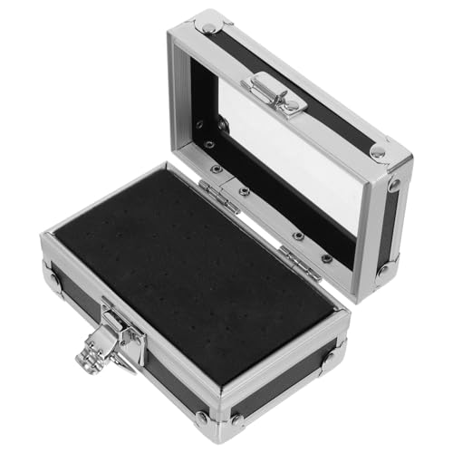 MUCKLILY Nagelbohrer Aufbewahrungsbox Nagelbits Organizer Staubgeschützt Stabil Schwarz Werkzeughalter für Nageldesign und Maniküre Zubehör von MUCKLILY