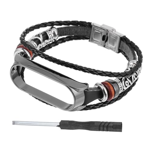 MUCKLILY Nationaler Stil Perlenarmband Ersatzarmband Kompatibel mit Mi Band Metall DIY Retro Armband für Damen Herren Komfortabel und Einfach zu Wechseln von MUCKLILY