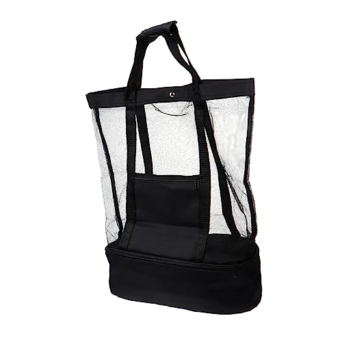 MUCKLILY Netzstrandtasche Groß Für Damen Herren Als Badeanzugtasche Leichte Sommer Strandtasche Mit Mesh Lagerung Handtasche Tote von MUCKLILY