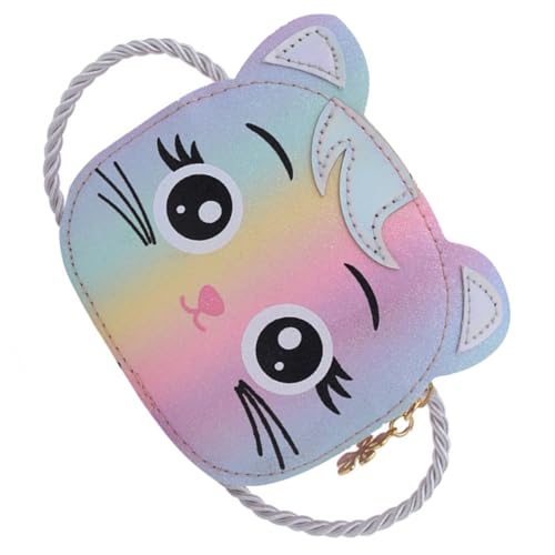 MUCKLILY Niedliche Umhängetasche Katze Motiv Mini Crossbody Bag für Jungen und Mädchen Multifunktionale Schultertasche mit Großem Fassungsvermögen als Modisches Accessoire von MUCKLILY