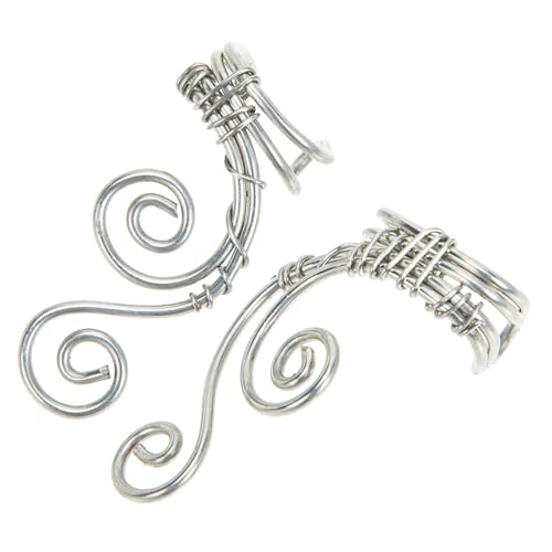 MUCKLILY Ohrclips Damen Punk Gothics Stil Komfortabler Ohrkletterer ohne Ohrlöcher Handmade Vintage Elfen Ohrschmuck für Teen Mädchen Leicht Anzubringen Geeignet für Ohr von MUCKLILY