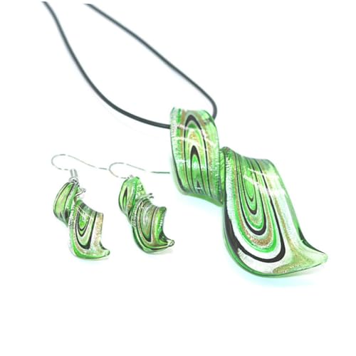 MUCKLILY Halskette Und Ohrringe Set Spiral Schmuck Set Mit Anhänger Kreative Halskette Ohrringe Für Abschlussball Party Hochzeit von MUCKLILY
