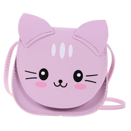 MUCKLILY PU Umhängetasche mit Katzenmotiv Kleine Crossbody Geldbörse für Teenager Mädchen Jahre Verstellbarer Schulterriemen Modische Handtasche für Alltag und Party von MUCKLILY