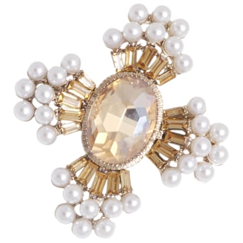 MUCKLILY Perlen Brosche Barock Anstecknadel für Damen Schmucknadel mit Einzigartigem Design für Kleidung Schals und Taschen für zu Besonderen Anlässen von MUCKLILY