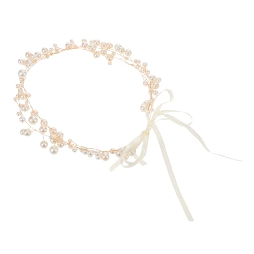 MUCKLILY Perlen-haarrebe Brautschmuck aus Langlebigem Glänzendem Kupferdraht Leichtes Komfortables Stirnband für Hochzeit Festliche Anlässe und Stilvolle Alltagslooks von MUCKLILY