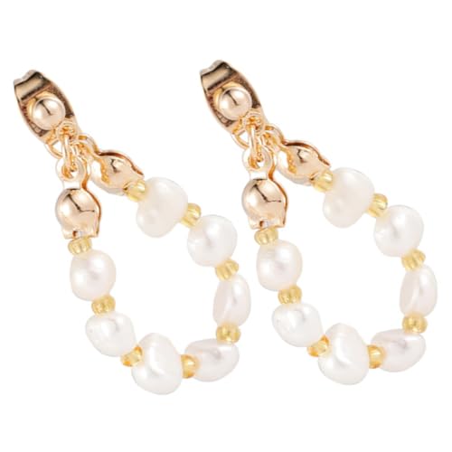 MUCKLILY Perlenohrringe Damen Tropfen Ohrhänger mit Kunstperlen Elegant Retro Court Stil Schmuck für Frauen Mädchen Party Alltag von MUCKLILY