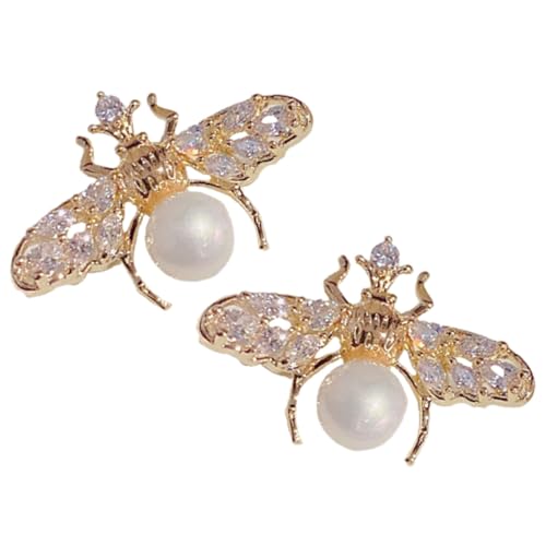 MUCKLILY Perlenohrstecker Damen Bienen design Stilvolle Modeschmuck Ohrstecker mit Perle und Langlebiger Vergoldung Allergiefrei Geschenkidee für Frauen und Mädchen MUCKLILY Perlenohrstecker Damen Bienen design Stilvolle Modeschmuck Ohrstecker mit Perle und Langlebiger Vergoldung Allergiefrei Geschenkidee für Frauen und Mädchen von MUCKLILY