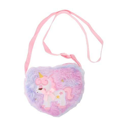 MUCKLILY Plüsch Einhorn Umhängetasche für Mädchen Weiche Kindertasche mit Langlebig und Leicht zu Reinigen für Kleinkinder Niedliche Schultertasche für Alltag von MUCKLILY