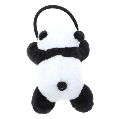 MUCKLILY Plüsch Panda Haargummi Elastisches Haarband Weiches Cartoon Haarschmuck Süßes Ponytail Zubehör Schonend für Mädchen und Frauen Festlicher Haarschmuck mit Fester Haltbarkeit von MUCKLILY