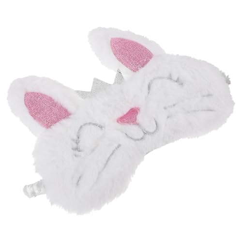MUCKLILY Plüsch Schlafmaske Für Damen Und Herren Atmungsaktive Augenmaske Mit Tierdesign Verdunkelung Für Reisen Flugzeug Zug Und Nickerchen von MUCKLILY