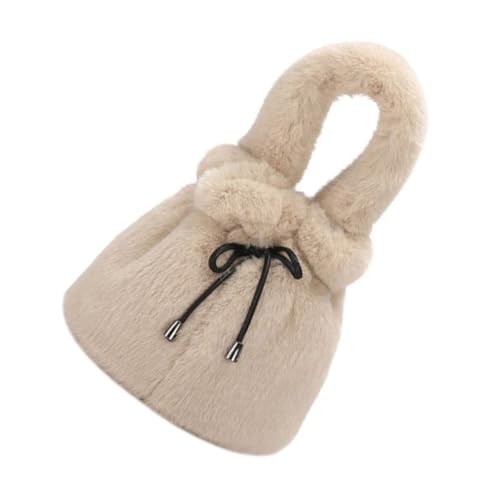 MUCKLILY Plüsch Schultertasche Damen Herbst Winter Flauschige Umhängetasche mit Hohem Fassungsvermögen und Modischem Kaninchen design für Alltag Reisen Einkaufen von MUCKLILY