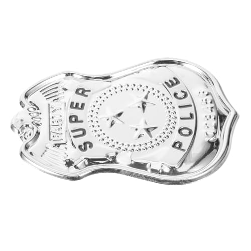 MUCKLILY Polizei Anstecknadel Stern Sechseckig Cosplay Kostüm Accessoire für Damen Herren Leichte Dekorative Brosche für Mottoparty und Rollenspiel von MUCKLILY