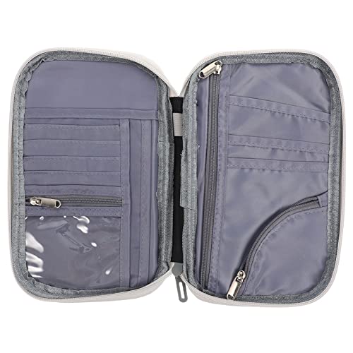 MUCKLILY Reisespeicher Brieftasche für Männer Multifunktionale RFID Blockierende Reißverschlusstasche für Ausweis Kreditkarten Bargeld Kompakte Handtasche von MUCKLILY