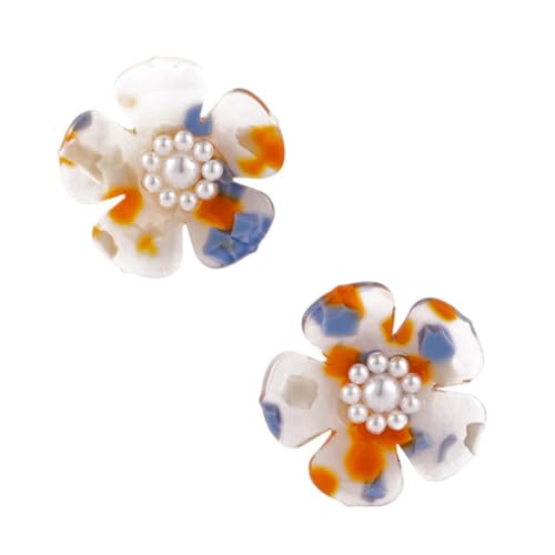 MUCKLILY Resin Ohrstecker Blumen design mit Perlen Bunte Acrylblumenohrringe für Damen Mädchen Langlebiger Schmuck Modisch und Leicht Kombinierbar für Alltag und Fest MUCKLILY Resin Ohrstecker Blumen design mit Perlen Bunte Acrylblumenohrringe für Damen Mädchen Langlebiger Schmuck Modisch und Leicht Kombinierbar für Alltag und Fest von MUCKLILY