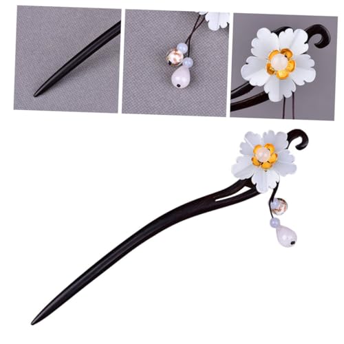 MUCKLILY Retro Haarnadel aus Schwarzem Ebenholz Handgefertigt Langlebig und Modisch Dekorativer Kopfschmuck für Damen Traditioneller Chinesischer Haarschmuck Eleganter Vintage stil von MUCKLILY