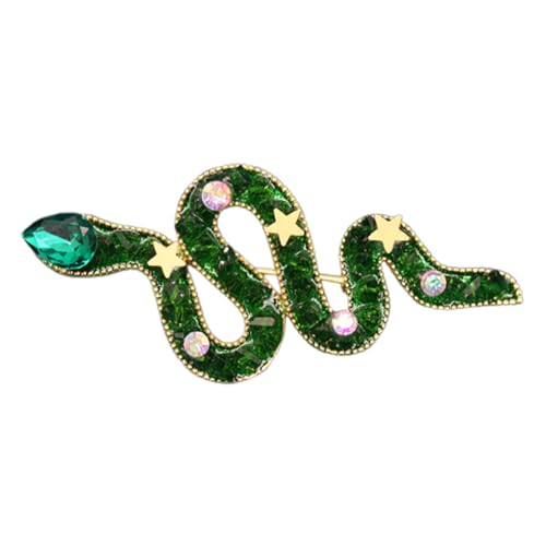MUCKLILY Retro Schlangenbrosche mit Künstlichem Stilvolles Tier Accessoire für Halloween Anstecknadel für Kleidung Taschen Schals Einzigartiges Tierkreiszeichen Design von MUCKLILY