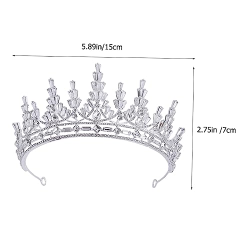 MUCKLILY Rhinestone Brautkrone Haarschmuck Damen Leichtes Tiara für Hochzeit Verlobung Silberne Kopfbedeckung Modischer Haarreif Geschenkidee von MUCKLILY