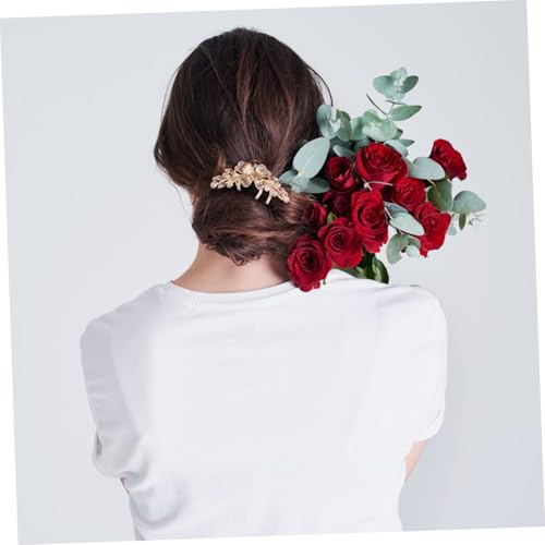 MUCKLILY Rhinestone Haarkamm Zinken Champagnerfarbener Haarschmuck für Frauen Eleganter Brautschmuck für Hochzeit Seitlicher Haar accessoire Clip Leichtes und Langlebiges Design von MUCKLILY