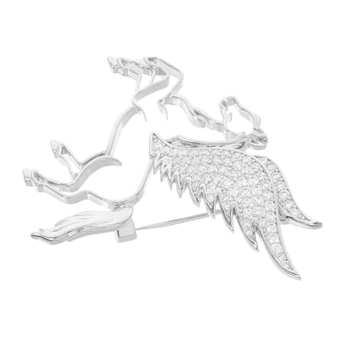 MUCKLILY Rhinestone Pferde-anstecknadel Chinesisches Neujahr Schmuck Abzeichen Hohl Tier Motiv Brosche für Männer Frauen Anzug Jacke Festliche Party Accessoire von MUCKLILY