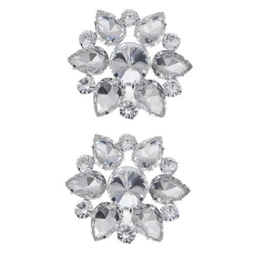 MUCKLILY Rhinestone Schuhclip Damen Schuhschmuck Abnehmbar für Hochzeit Brautschuhe Flach Stiefel Sandalen High Heels Dekorativ und Langlebig mit Funkelnden Strasssteinen von MUCKLILY