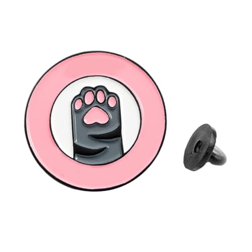 MUCKLILY Rosa Katzenkrallen brosche aus Langlebiger Legierung Rundes Cartoon abzeichen Modische Anstecknadel für Kleidung Rucksack und Damen accessoire Vielseitige Schmuckdekoration von MUCKLILY