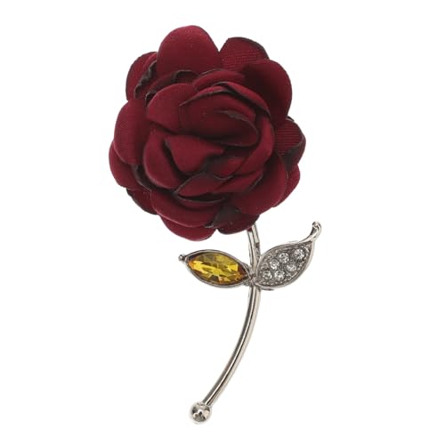 MUCKLILY Rosenbrosche Mikrofassung Anstecknadel für Damen Langlebige Schmuckbrosche in Rot Modisches Accessoire für Kleidung und Taschen von MUCKLILY