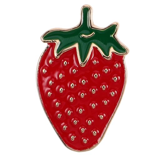 MUCKLILY Rote Niedliche Erdbeer brosche aus Emailliertes Ansteckpin Leichtes Design für Jacken Schals Taschen Modisches Accessoire für Damen und Mädchen Vielseitig für Alltag und Events von MUCKLILY