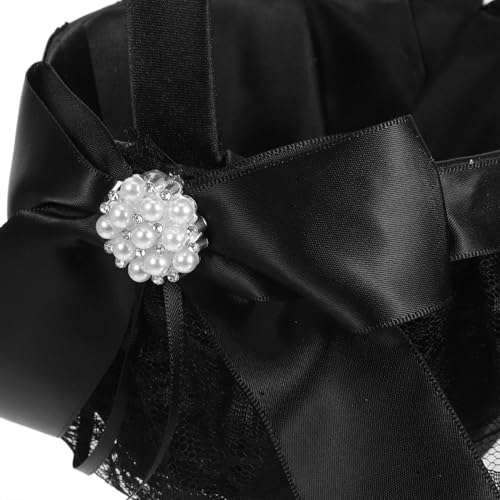 MUCKLILY Rustikaler Schwarzer Blumenkorb mit Henkel Kompakter Tragbarer Blumenmädchen-korb für Hochzeit für Blütenblätter Passend zu Rustikalen und Modernen Hochzeitsstilen von MUCKLILY