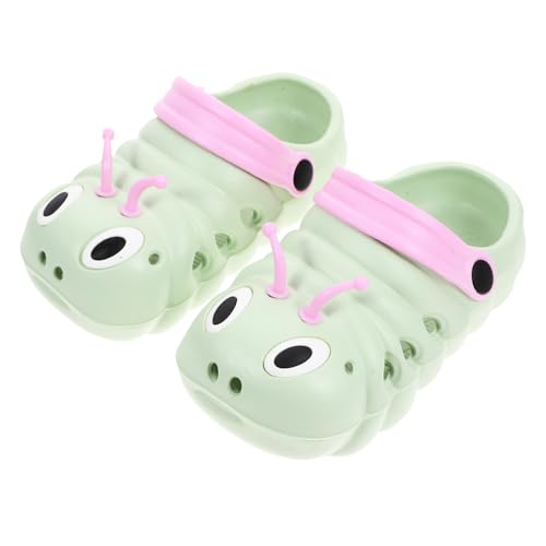MUCKLILY Sandalen Sommer Grün Rutschfest Leicht Atmungsaktiv Cartoon Strand Hausschuhe für Jungen Mädchen Barfußschuhe von MUCKLILY