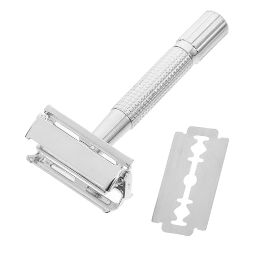MUCKLILY Sicherheitsrasierer aus Edelstahl mit Langem Griff Manuell Geschlossenes Kamm design für Barttypen Stabiler Messinggriff Klassischer Retro Rasierhobel Einfach zu Reinigen und MUCKLILY Sicherheitsrasierer aus Edelstahl mit Langem Griff Manuell Geschlossenes Kamm design für Barttypen Stabiler Messinggriff Klassischer Retro Rasierhobel Einfach zu Reinigen und von MUCKLILY