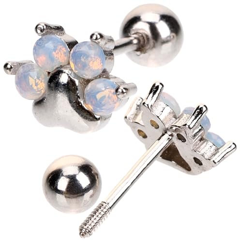 MUCKLILY Silber Katzenpfoten Ohrstecker Damen Ohrschmuck Strassbesetzt Schmuck für Frauen Mädchen Party Hochzeit Alltag MUCKLILY Silber Katzenpfoten Ohrstecker Damen Ohrschmuck Strassbesetzt Schmuck für Frauen Mädchen Party Hochzeit Alltag von MUCKLILY