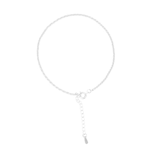 MUCKLILY Silberne Fußkette Damen Sterling Silber Fußschmuck Verstellbar Elegant Allergikerfreundlich Fußkettchen für Frauen Strand Alltag von MUCKLILY